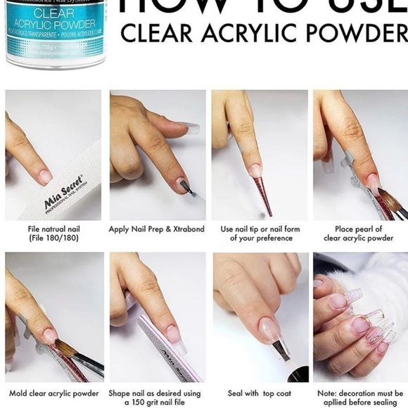 Mia Secret CLEAR acrylic powder 
4oz   /QTY:One - Picture 7 of 7